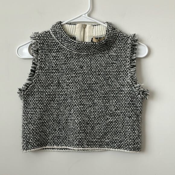 Paola Bernardi Two Piece SET Black And White Tweed Skirt Top Set Size: XS - Picture 1 of 7